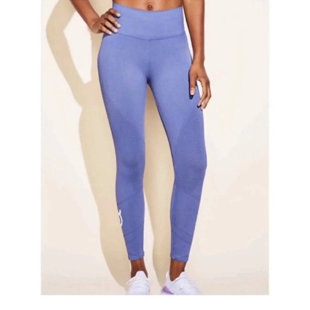 Peloton NUX lilac legging pants fun textured striped stretch